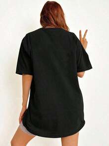 Women's 90s Country Music Vintage 100% Cotton T-Shirt Hotter Than A Graphic Design  Summer Vacation Streetwear Tops - 黑色 - 查看 6