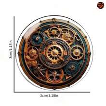 1pc Vintage Mechanical Gear Brooch, Steampunk Style Metal Badge, Precision Gear Multi-Layer Design, Fashionable Unisex Suit Lapel Pin, Creative Birthday Gift, Unique Clothing Accessory, Craft Collection - A - View 2