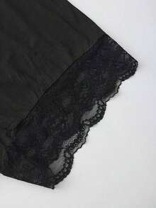 Conjunto de 2 Piezas de Leggings de Encaje en Contraste para Mujer Talla Grande, Verano - Multicolor 2 - Ver 6