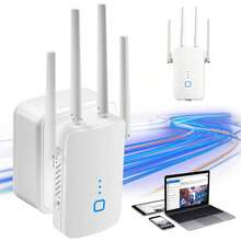 Dieser Netzwerk-Extender Unterstützt Dualband-WLAN Mit 1200 Mbit/s (5 GHz + 2,4 GHz) Und Gigabit-LAN. Dank Einfacher WPS-Einrichtung, Access-Point-Modus Und Breiter Router-Kompatibilität Ist Er Ideal Für Große Wohnungen, Residenzen Und Heimbüros, Die Eine Stabile Internetverbindung Ohne Funklöcher Wünschen. - Übersicht 2