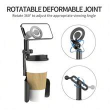 Giá đỡ điện thoại từ tính 2 trong 1 cho ô tô - Nam châm mạnh, tay đỡ xoay 360° có thể điều chỉnh, chất liệu ABS bền chắc, phù hợp với hầu hết các loại xe. - màu đen - Xem 3