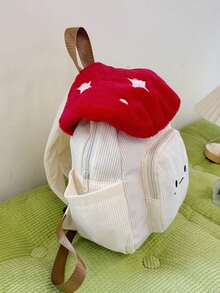 New Mushroom Shaped Fashion Cute Versatile Large Capacity Minimalist Portable Travel Backpack, Suitable For Any Occasion - Multicolor - View 6