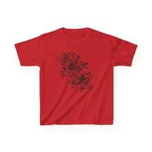 Black Flowers Birds Graphic Red Baby Tee, Boho Summer Vibes Floral Shirt, Vintage Tattoo Style Top, Soft Grunge Aesthetic Tee, Dark Gothic Women's Blouses>Ladies Blouse Shirt - 紅色 - 查看 6