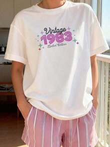 Limited Edition Vintage 1983 Shirt, 41st Birthday T-Shirt, 1983 T-Shirt, 80s Birthday, Birth Year T-Shirt, 41st Birthday Gift For Her - 白色 1 - 查看 1