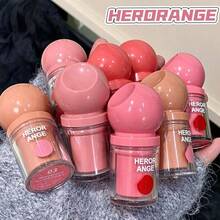 HERORANGE 低飽和度透亮液體腮紅 滋潤柔滑配方 自然臉頰光澤 抗汗抗水 全天持妝 適合日常約會派對 可作為可愛節日妝容禮物 - 彩色 - 查看 5