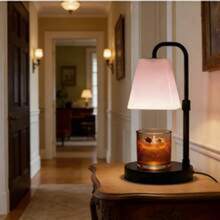 QUIGO 1 Pcs Modern Candle Warmer Lamp With Dimmable Light & Timer, Height Adjustable Electric Wax Melter With Frosted Lampshade, Home Decor Night Light For Bedroom Living Room, Perfect Gift For Mother's Day Valentine's Day - US A Type Plug(110-127V) - View 12