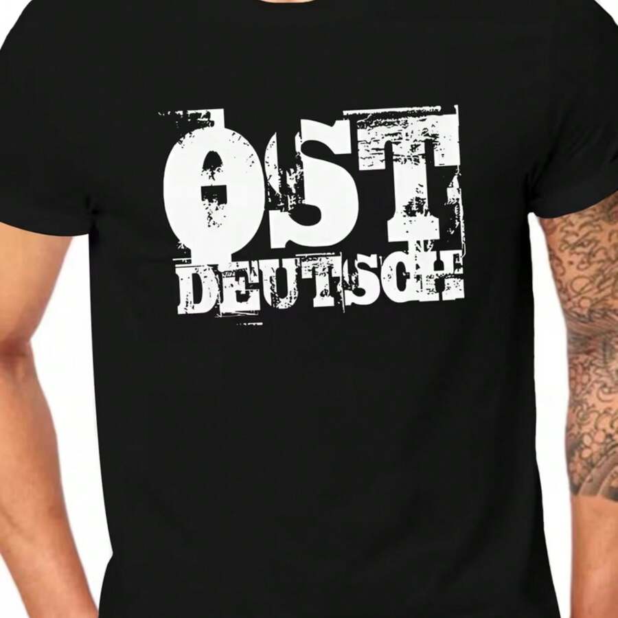 Printed T-Shirt For Men And Women - Black - View 1