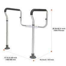 VEVOR Toilet Safety Rail, Bathroom Toilet Seat Frame, Adjustable Width & Height Fit Most Toilets, Supports 136 Kg, Toilet Handles Grab Bars With Padded Armrests For Handicap, Disabled, Seniors - 2-Leg - 查看 10