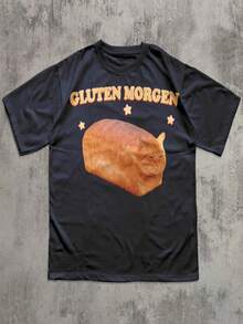 Funny Cat  T-Shirts From GlutenMorgen, Funny Cat T-Shirts, Kitten T-Shirts, Gifts For Cat Lovers, Unique T-Shirts, Original Clothing And T-Shirts. - 黑色 - 查看 1