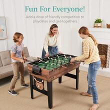 Combo Game Table Set For Home, Game Room, Friends Amp Family W Ping Pong, Foosball, Basketball, Air Hockey, Archery, Chess, Che - Walnut-13-in-1 - View 2
