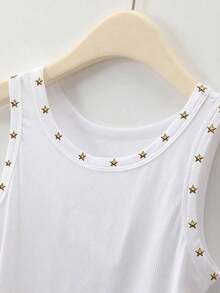 3 piezas Camiseta de mujer de cuello redondo con estampado gráfico de lemas de Brasil, Italia y España - Blanco 2 - Ver 4