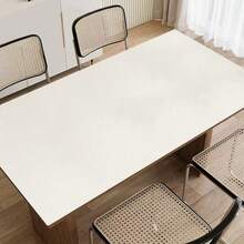1pc Solid Color Tablecloth, Large Size Table Cover, Dining Table Mat, Desk Pad, Office Desk Mat, PU Leather Material, Waterproof And Oilproof, Suitable For All Kinds Of Table Tops & Countertops, Daily Home Decoration, Modern Minimalist Style - Black - View 7