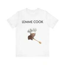 Camiseta Divertida con Meme de Gato - 'DEJA QUE COCINE' Camiseta de Gato Chef Adorable para Amantes de los Gatos y Amantes de la Comida, Colores Variados, Tallas Completas, Para Hombres, Para Mujeres, regalo para él, regalo para ella, Camiseta divertida para adultos, Regalo para Mujer y Hombre JFHI - Negro - Ver 12