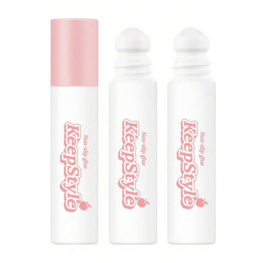 1 pièce Colle anti-dérapante en rouleau liquide, ruban adhésif transparent anti-dérapant pour col de chemise, ruban de fixation invisible pour bretelles de col bas, facile à utiliser et à enlever, longue durée, respirant pour les danseurs, chaussettes, robes, perruques, soutiens-gorge, costumes