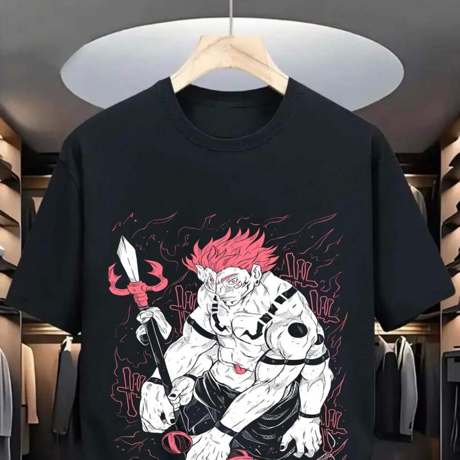 T1EE Anime And Manga Graphic T-Shirt, Japanese Art UniS1ex220g Cla-Ssic Cotton T-Shirt - UniS-Ex - The Shirt You A-Lways NeededSuitable For All People, Whether WoM-En Or M-Enhigh-Quality Durable Fabric Suitable For All Seasons,Ft To The Touch But Built To LastBreathabletops WoM.En Fall OutfiT.S For WoM.En VaC.Ation OutfiT.S WoM.En Easter, St. Patrick's Day Costume - 黑色 - 查看 1