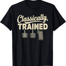 Humorous T-Shirt For Driving With Manual Pedals, Classic Style For Men And Women, Oversized Casual Summer Cotton T-Shirt, Novelty Streetwear - 款式 - 查看 1