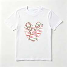 Rabbit Heart T-Shirt, White, Tender And Romantic - White - View 1