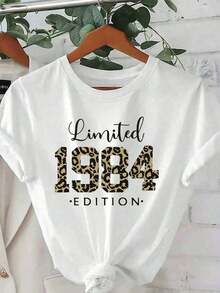 SimpieAndVersatileDesignCamiseta de Mujer con Estampado Retro a la Moda, Cómoda y Relajada, Cuello Redondo, Apta para Todas las Temporadas, Envío Local, Esencial para el Verano, 100% Pura, Tallas S-XxlCottonT-Shirt - Blanco - Ver 6