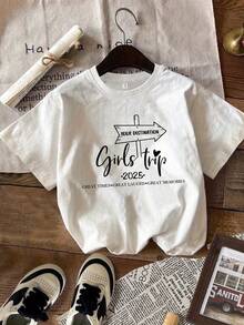 Camiseta personalizada de viaje de hermanas, destino de viaje personalizado, grandes recuerdos, risas, momentos 2025, el mejor viaje para siempre, camiseta de regalo para hermanas y amigas - Blanco - Ver 7