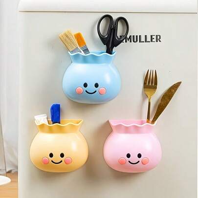 Hộp đựng đồ hình dán 3D hoạt hình dễ thương nhiều màu sắc, ví đựng tiền xu nam châm dán tủ lạnh sáng tạo, hộp đựng đồ dùng phòng tắm, hộp đựng bút, ví đựng tiền xu nam châm dán tủ lạnh nhiều màu sắc hình dán dễ thương, hộp đựng đồ nam châm cho tủ lạnh.