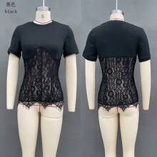 Vestido Plisado Cuello Caído Tirante Encantador Ajustado Estilo Chic Mujer - Negro - Ver 8