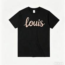 Children's Letter Print T-Shirt - New Summer Style - 100% Cotton Crew Neck - Matching Couple T-Shirt - Women's Short Sleeve T-Shirt - 款式 - 查看 1
