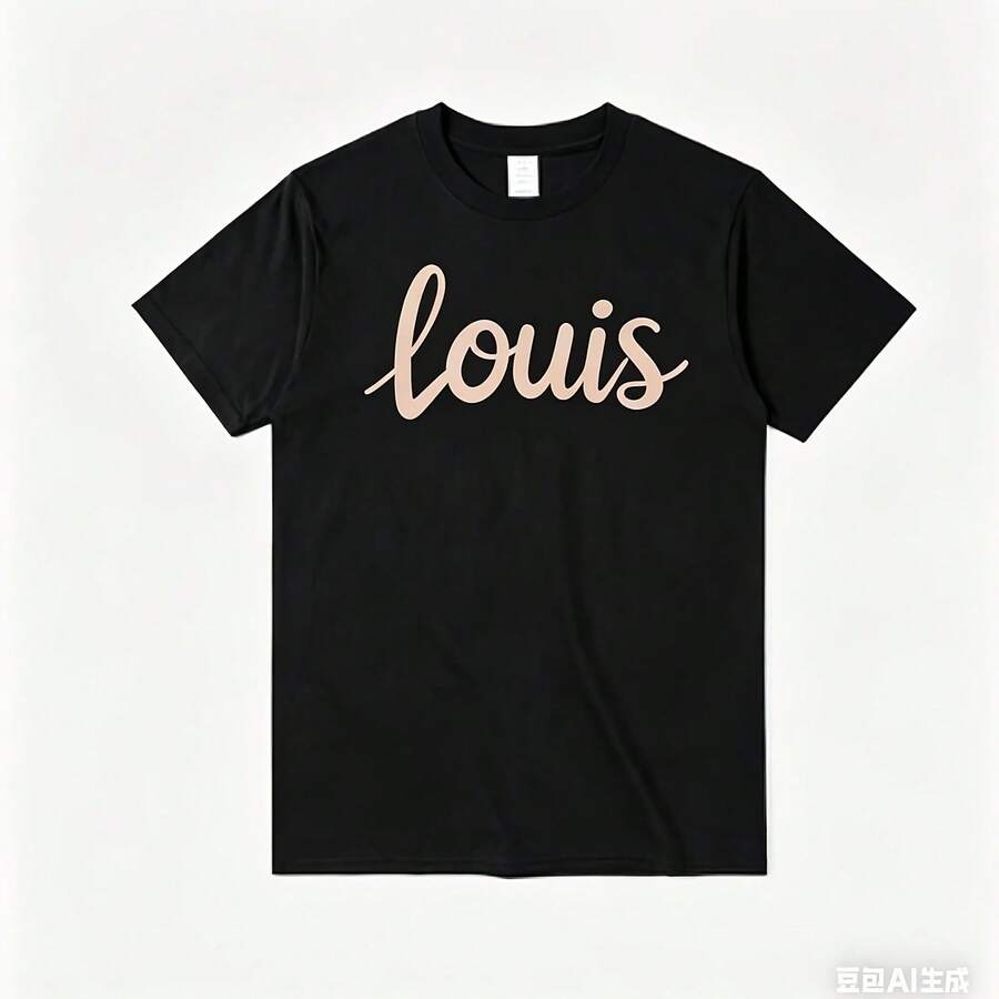 Children's Letter Print T-Shirt - New Summer Style - 100% Cotton Crew Neck - Matching Couple T-Shirt - Women's Short Sleeve T-Shirt - 款式 - 查看 1