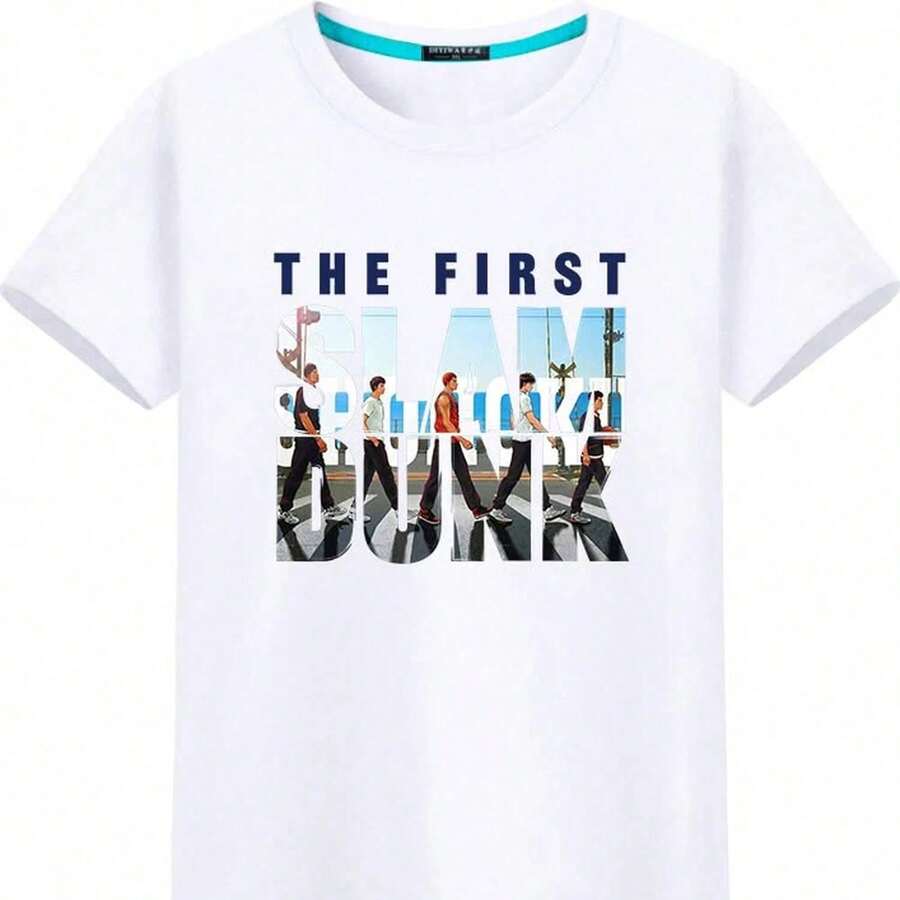 Camiseta S--Lam Dunk - Colaboración con la película Pure Anime Rukawa Kaede, Sakuragi Hanamichi - Camiseta de baloncesto holgada de manga corta (-3-)unisex de la de algodón puro de alta densidad de 220 g. C-AmiS-eta de viA-Je de aL-Godón de - UniS-ex - SeC-Ado rápido y mínimas arrugas Apta para todas las perS-onas, ya sean mujeres o hombres Tejido duradero de alta C-Alidad apto para todas las oC-Asiones, suave al tacto pero diseñado para durar Tops transpirables Conjuntos de otoño para mujer Conjuntos de vaC-Aciones para mujer Disfraz de Halloween para mujer - Negro - Ver 1