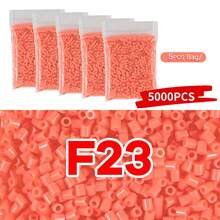 5000+ piezas Paquete de recarga de cuentas de fusión de 2.6mm en series de rojo, rosa y marrón, empaquetadas individualmente, suministros para manualidades de hacer joyas, colgantes, llaveros, para graduación, regreso a clases, Navidad, fiestas, regalos de cumpleaños, set a granel de cuentas de fusión de 2.6mm multicolor - Cuentas de rompecabezas de 2,6 mm - Ver 35