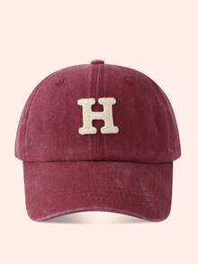 1 buah Topi Baseball Anak Warna Burgundy dengan Huruf, Topi Pelindung Matahari untuk Anak Laki-laki dan Perempuan, Cocok untuk Aktivitas Luar Ruangan dan Penggunaan Sehari-hari - Larut dalam air - tutup pencuci air berwarna merah anggur - View 10