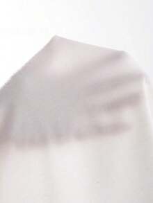 Women's Solid Color T-Shirt With Minimalist Lace Sleeves For Everyday Wear - 白色的 - 查看 10