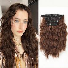 4-Piece Set Of 11 Clip-In Hair Extensions, Clip-In Hair Extensions, 12 Inch Synthetic Clip-In Short Soft Natural Wigs High-Tempe - Multicolor - View 20