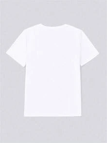 Camiseta Casual de Mujer con Estampado de Gatito Atigrado y Pizza - Manga Corta, Cuello Redondo, Diseño de Gatito Calicó y Rebanada de Pizza, Corte Relajado en H para Amantes, Ropa Casual (Blanco) - Blusa Lavable a Mano para Todas las Estaciones - [Blanco] - Ver 2