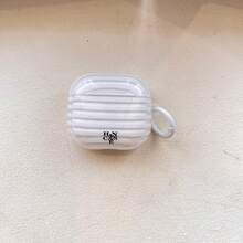 韓系簡約半透明粉藍白條紋掛環耳機保護套,適用於 Pro 3、New Pro 2、Apple 4 Minimalist 3,個性化 1/2 女款耳機套 - 彩色 - 查看 22