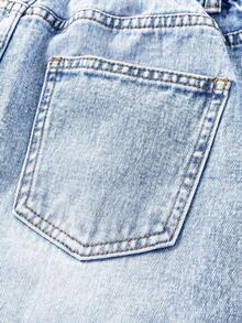 Jeans de pierna ancha para adolescentes, nuevos pantalones rectos con diseño bordado de moño, pantalones vaqueros holgados, pantalones vaqueros holgados para mujer, pantalones vaqueros holgados para niñas, pantalones vaqueros holgados para - Azul 3 - Ver 8