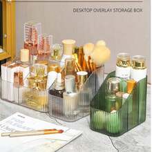 1pc Elegant Makeup Storage Box - Lightweight Plastic Desktop Organizer Box With Compartments, Suitable For Skincare, Lipsticks And Jewelry/High-End Makeup Brushes, Acrylic Lipstick And Skincare Desktop Vanity Pen Holder (Variations In Batches Do Not Affect Usage And Appearance) - View 8