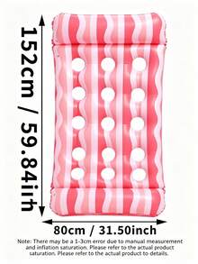 1 chiếc phao bơi bơm hơi có lỗ, thiết kế sọc, rỗng bên trong, kèm gối, thích hợp cho hồ bơi, bãi biển, tiệc mùa hè, tiệc bể bơi, phao bơi bơm hơi, ghế nằm bơm hơi, bè bể bơi, ghế nghỉ ngơi bơm hơi. Cần mua riêng máy bơm hơi. - Giường nổi đục lỗ hai màu - Xem 10