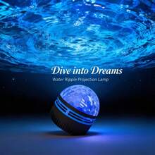 1pc Water Wave Starry Sky Projection Lamp, Dreamy Lighting Effect, USB Powered Atmosphere Night Light, Suitable For Bedroom, Living Room, Ceiling, Camping, Wedding, Halloween, Christmas Party Home Decor Gift - Multi-color light - View 2
