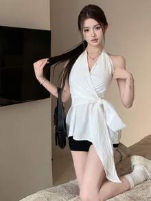 Women Blouses & Shirts - White - View 2