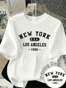 Soft, 100% Cotton, Casual Women's T-Shirt With A Round Neck And Short Sleeves, White, For Everyday Wear. Breathable Cotton T-Shirt, Goes With Everything, Great. - 白色的 - 查看 8