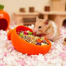 1pc Anti-Flip Small Pet Food Bowl, Leak-Proof PVC Food And Water Bowl, Decorative Pet Feeding Bowl Suitable For Hamsters, Rabbits And Guinea Pigs, Suitable For Cage Environment - View 3