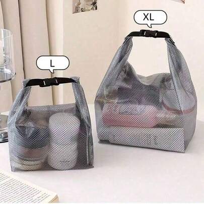 1pc Waterproof Swimsuit Storage Bag, Oxford Cloth Wet & Dry Separation Zipper Bag With Handle, Waterproof Garment Storage Bag Suitable For Travel, Fitness, Beach