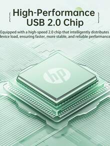 HP 四合一扩展坞 DHC-CT100D，USB-A 2.0，绿色，一分四，4 个 USB 2.0 接口，1 个 Type-C 接口，高效文件传输，便携式多功能扩展坞，即插即用 - 查看 8