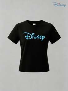Kids' Disney Lilo & Stitch Skateboard Themed Double-Sided Graphic T-Shirt, Father's Day Gift Tee, Soft Breathable Casual Top, Ideal For Theme Parks, Family Matching, Sports Days & Everyday Wear - 黑色 - 查看 3