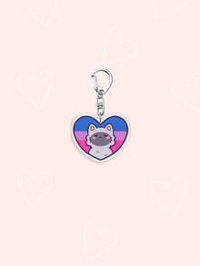 Chaveiro de gato em formato de coração, símbolo do orgulho LGBT, com um lindo gato arco-íris. Ideal para bolsas, acessórios e para representar a bandeira do arco-íris, incluindo lésbicas, bissexuais, transgêneros, não-binários, assexuais e o movimento Progressista. Também perfeito para chaveiros de carro, cordões e decoração de celular. Ideal para namorados, namoradas, lembrancinhas de festa, presentes de formatura e decoração de celular. Perfeito para o Mês do Orgulho, amigos e aliados LGBT. - Multicolorido - Ver 13