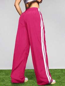 Pantalones deportivos de moda para mujer, aptos para el verano - Rosa - Ver 2
