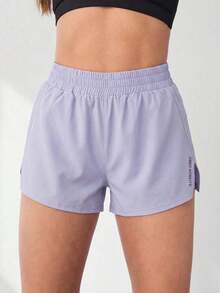 Pantalones cortos de compresión para mujer que absorben la humedad y tienen un short interno, cómodos para correr, yoga, evitar rozaduras.Pantalón corto deportivo para mujer, pantalón corto de gimnasio, pantalón corto de ciclista cómodo - Morado - Ver 3