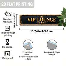 1pc Farmhouse Style VIP Inn Metal Sign With Crown - Vintage Wall Decor, Suitable For Bars, Pubs, Clubs, Hotels And Homes - Distressed Black Background, Glittering Gold Text, 2D Flat Printing - A - View 5