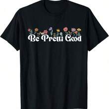 Unisex Short-Sleeved T-Shirt, "Be Pretty Good" Human Rights Protest T-Shirt, Men's T-Shirts, , Women's T-Shirts, Romwe Men, Boho Chic, Teacher Gifts, Women's T-Shirt, Curvy Men's Outfits, Y2K - 黑色 - 查看 6