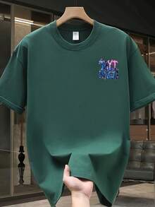 Nueva camiseta de manga corta para mujer de 180 g,% algodón - Camiseta casual versátil con estampado de verano para hombre - Camiseta con estampado de verano para parejas - Unisex - Regalo para vacaciones - Negro - Ver 11